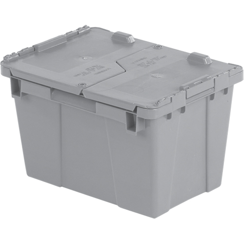Flipak&reg; Polyethylene Plastic (PE) Distribution Containers, 15.2" x 10.9" x 9.7", Grey Helyx Safety & Industrial Supplies
