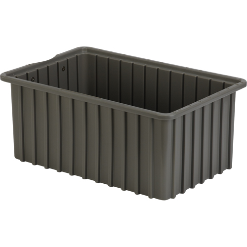Divider Box&reg; Containers, Polyethylene, 16.5" W x 10.9" D x 7" H, Grey Helyx Safety & Industrial Supplies