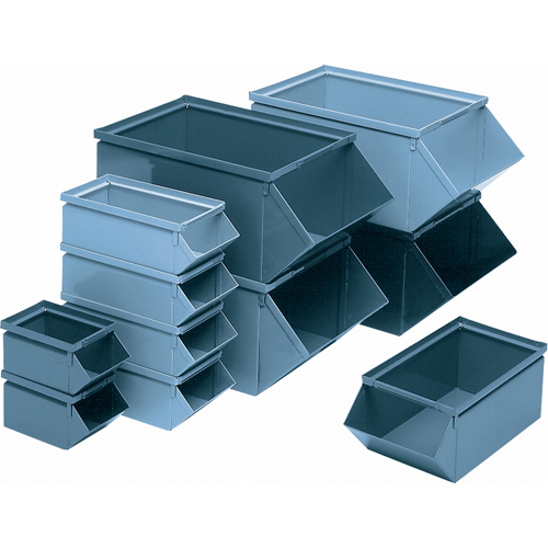 Steel Bin, 100 lbs. Cap., 12" W x 20-1/2" D x 9-1/2" H, Blue Helyx Safety & Industrial Supplies