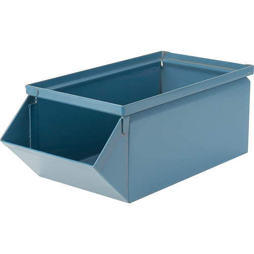 Steel Bin, 100 lbs. Cap., 12" W x 20-1/2" D x 9-1/2" H, Blue Helyx Safety & Industrial Supplies