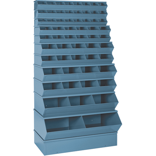Sectional Bin Units, 100 lbs. Cap., 37" W x 8" D x 4-1/2" H, Blue Helyx Safety & Industrial Supplies