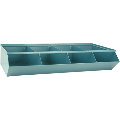 Bacs sectionnels superposables, Cap. 100 lb, 37" la x 18-3/4" p x 7-1/2" h, Bleu Helyx Safety & Industrial Supplies