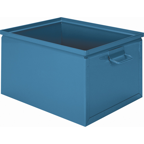 Steel Stacking Box, 7.5" W x 13" D x 6" H, Blue Helyx Safety & Industrial Supplies