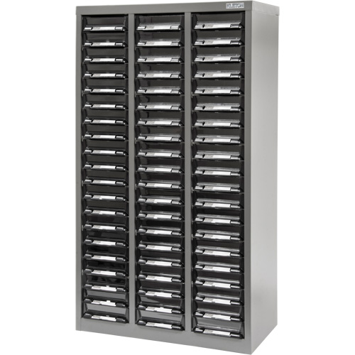 Casiers pour pi&egrave;ces KPC-300, Acier galvanis&eacute;, 60 tiroirs, 21-3/10" x 10-2/5" x 36-9/10", Gris Helyx Safety & Industrial Supplies