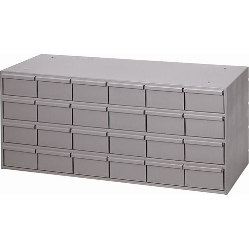 Industrial Drawer Cabinets, 24 Drawers, 33-3/4" W x 11-5/8" D x 14-3/8" H, Grey Helyx Safety & Industrial Supplies