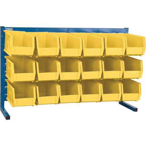 Louvered Rack with Bins, 18 Bins, 36" W x 8-1/4" D x 22" H Helyx Safety & Industrial Supplies
