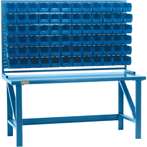 Louvered Rack with Bins, 36 Bins, 72" W x 15" D x 40" H Helyx Safety & Industrial Supplies