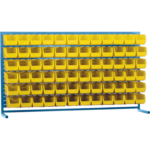 Rayonnage &agrave; persienne avec bacs, 72 bacs, 72" la x 15" p x 40" h Helyx Safety & Industrial Supplies
