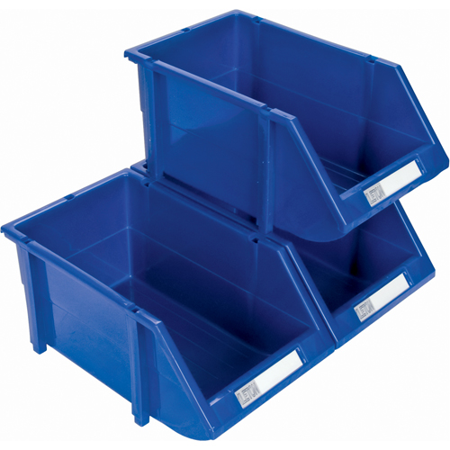 Bac empilable & &agrave; suspendre, 4-13/16" la, 3-3/16" h x 7-1/8" p, Bleu Helyx Safety & Industrial Supplies