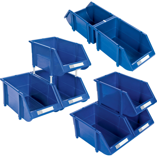 Stack & Hang Bin, 7-7/8" W x 7" H x 17-11/16" D, Blue Helyx Safety & Industrial Supplies