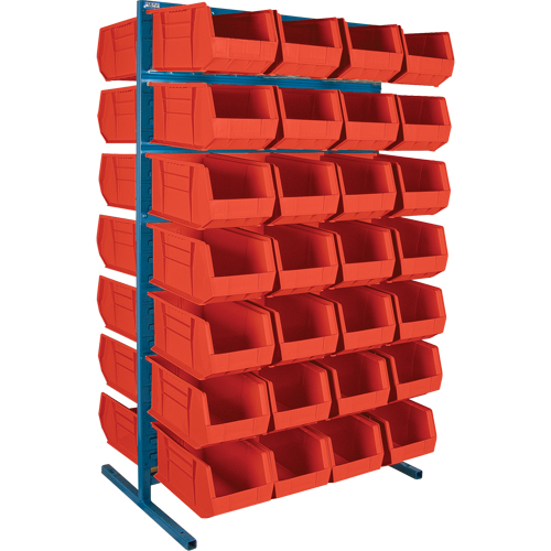 Double-Sided Stationary Bin Rack, 36" W x 24" D x 61" H, 56 Bins Helyx Safety & Industrial Supplies