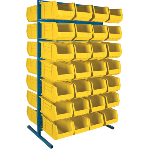 Support stationnaire deux c&ocirc;t&eacute;s pour bacs, 36" la x 24" p x 61" h, 56 bacs Helyx Safety & Industrial Supplies