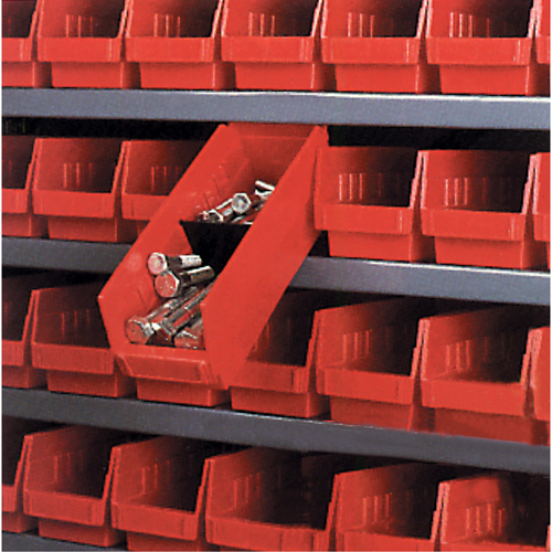 Bacs de rangement pour tablettes, 11-1/8" la x 4" H x 17-7/8" p, Rouge, Capacit&eacute; 40 lb Helyx Safety & Industrial Supplies