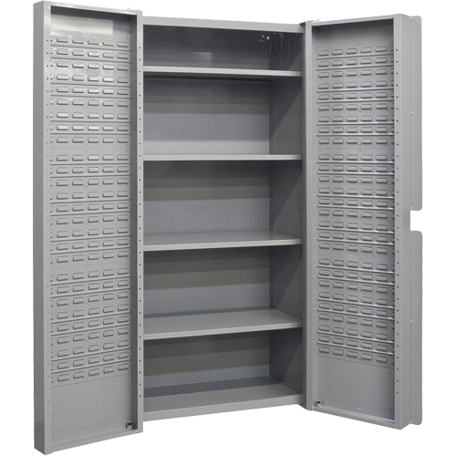 Deep Door Combination Cabinets, 38" W x 24" D x 72" H, Grey Helyx Safety & Industrial Supplies
