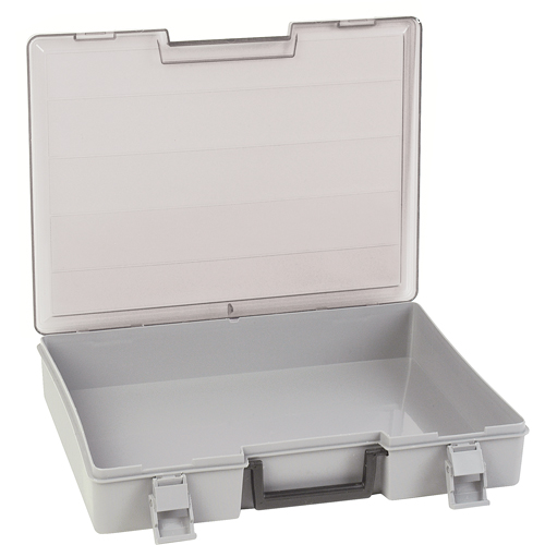 Boîte &agrave; compartiments, Plastique, 15-1/2" la x 11-3/4" p, 2-1/2" h, Gris Helyx Safety & Industrial Supplies