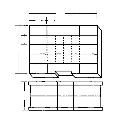 Boîte &agrave; compartiments, Plastique, 48 compartiments, 15-1/2" la x 11-3/4" p, 5" h, Gris Helyx Safety & Industrial Supplies