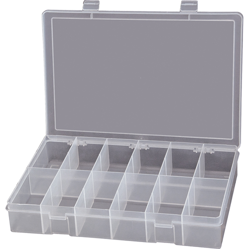 Boîtes &agrave; compartiments compactes en polypropyl&egrave;ne, 13-1/8" la x 9" p x 2-5/16" h, 12 compartiments Helyx Safety & Industrial Supplies