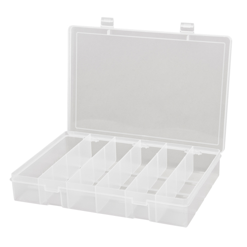 Boîtes &agrave; compartiments compactes en polypropyl&egrave;ne, 13-1/8" la x 9" p x 2-5/16" h, 6 compartiments Helyx Safety & Industrial Supplies