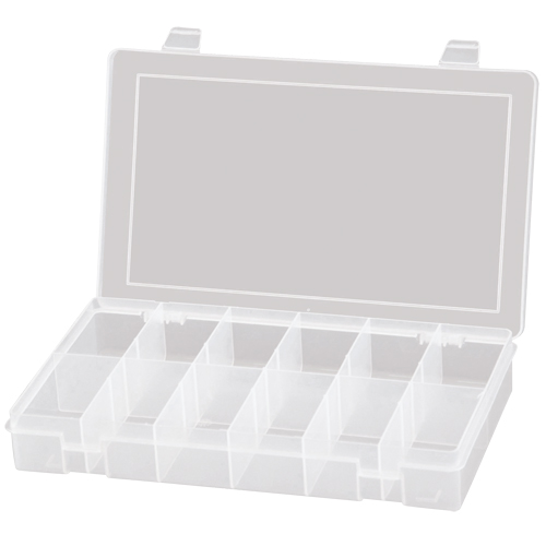 Boîtes &agrave; compartiments compactes en polypropyl&egrave;ne, 11" la x 6-3/4" p x 1-3/4" h, 12 compartiments Helyx Safety & Industrial Supplies
