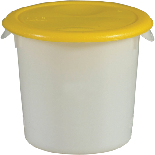 Round Storage Containers, 7-4/5" H x 8-1/2" D, 3.79 L Capacity, White Helyx Safety & Industrial Supplies