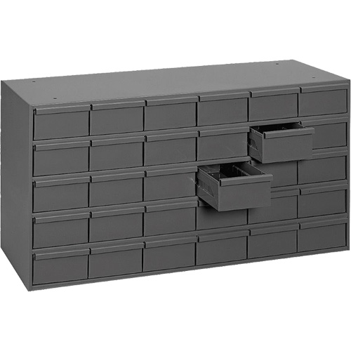 Casiers &agrave; tiroirs industriels, 30 tiroirs, 33-3/4" la x 11-5/8" p x 17-3/4" h, Gris Helyx Safety & Industrial Supplies