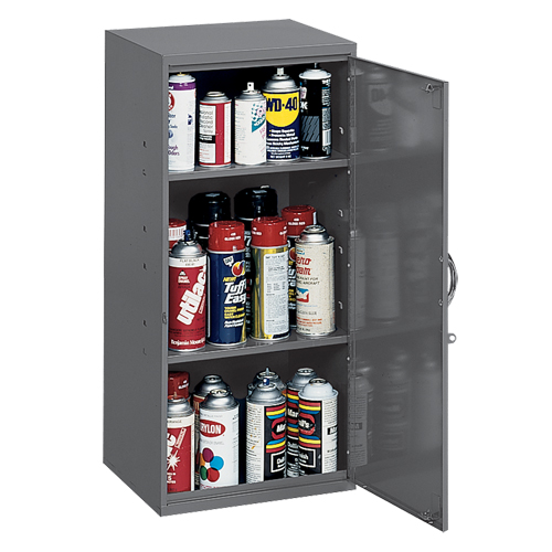 Utility Cabinet, Steel, 2 Shelves, 30" H x 13-3/4" W x 12-3/4" D, Grey Helyx Safety & Industrial Supplies