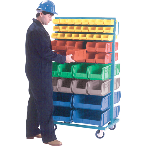 Mobile Bin Racks - Double Sided, 0 Bins, 36" W x 24" D x 67-1/2" H Helyx Safety & Industrial Supplies