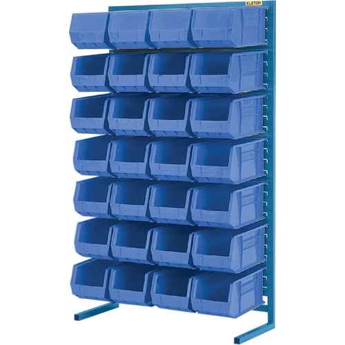Support stationnaire pour bacs &agrave; un c&ocirc;t&eacute;, 36" la x 12" p x 61" h, 28 bacs Helyx Safety & Industrial Supplies