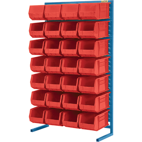 Single-Sided Stationary Bin Rack, 36" W x 12" D x 61" H, 28 Bins Helyx Safety & Industrial Supplies