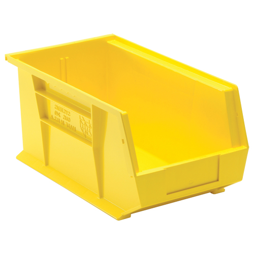 Ultra Stack & Hang Bin, 8-1/4" W x 7" H x 14-3/4" D, Yellow Helyx Safety & Industrial Supplies