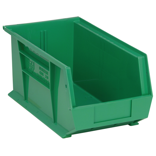 Ultra Stack & Hang Bin, 8-1/4" W x 7" H x 14-3/4" D, Green Helyx Safety & Industrial Supplies