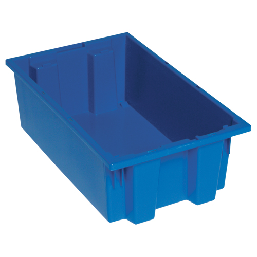 Stack & Nest Totes, 9" x 18" x 11", Blue Helyx Safety & Industrial Supplies
