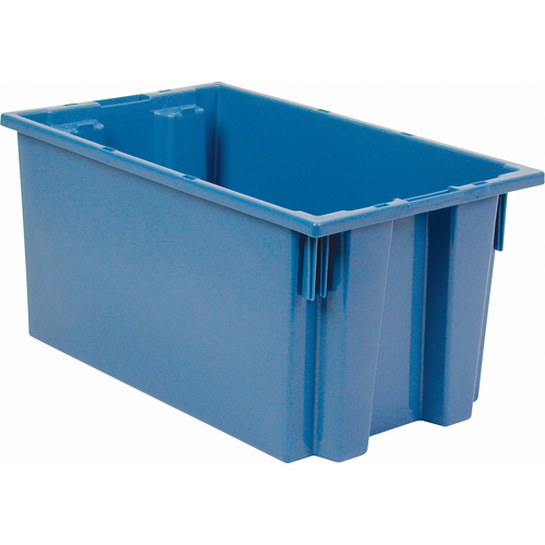 Stack & Nest Totes, 9" x 18" x 11", Blue Helyx Safety & Industrial Supplies