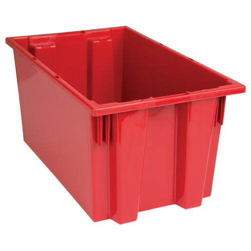 Contenants Stack & Nest, 9" x 18" x 11", Rouge Helyx Safety & Industrial Supplies