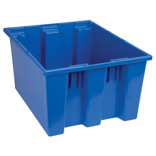Stack & Nest Totes, 10" x 19.5" x 15.5", Blue Helyx Safety & Industrial Supplies