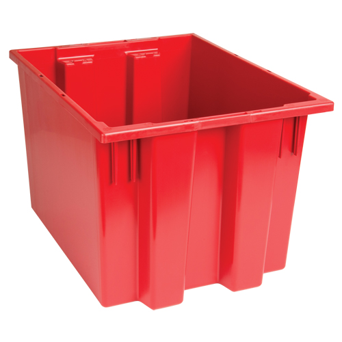 Stack & Nest Totes, 13" x 19.5" x 15.5", Red Helyx Safety & Industrial Supplies