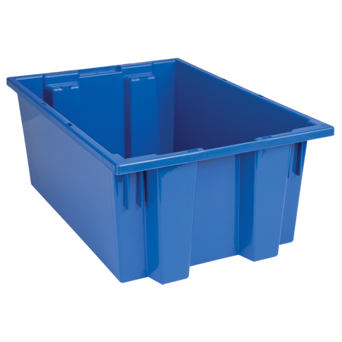 Contenants Stack & Nest, 8" x 19,5" x 13,5", Bleu Helyx Safety & Industrial Supplies