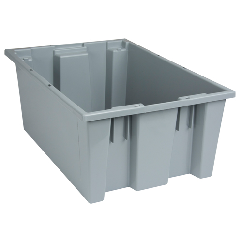 Contenants Stack & Nest, 8" x 19,5" x 13,5", Gris Helyx Safety & Industrial Supplies