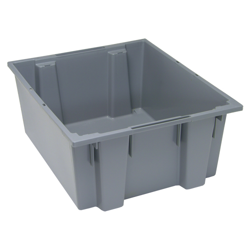 Stack & Nest Totes, 10" x 23.5" x 19.5", Grey Helyx Safety & Industrial Supplies