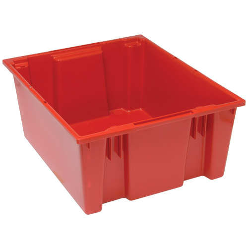 Stack & Nest Totes, 10" x 23.5" x 19.5", Red Helyx Safety & Industrial Supplies