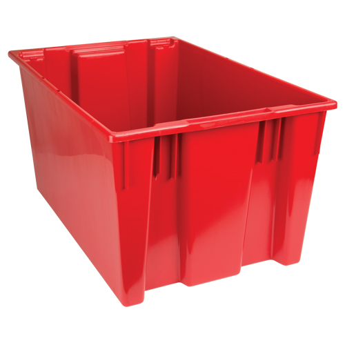 Stack & Nest Totes, 15" x 29.5" x 19.5", Red Helyx Safety & Industrial Supplies