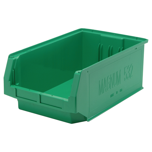 Contenants g&eacute;ants empilables, 12,375" la x 19,75" p x 7,875" h, Vert Helyx Safety & Industrial Supplies