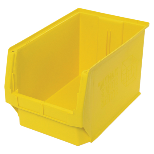 Giant Stacking Containers, 12.375" W x 19.75" D x 11.875" H, Yellow Helyx Safety & Industrial Supplies