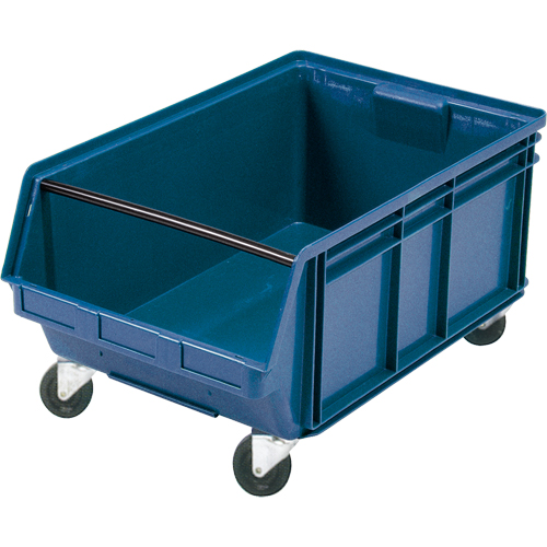 Mobile Giant Stacking Bin, 11-7/8" H x 18-3/8" W x 29" D, 150 lbs. Capacity, Blue Helyx Safety & Industrial Supplies