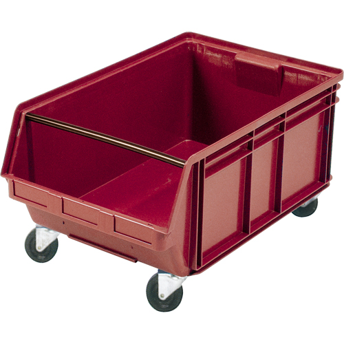 Mobile Giant Stacking Bin, 11-7/8" H x 18-3/8" W x 29" D, 150 lbs. Capacity, Red Helyx Safety & Industrial Supplies