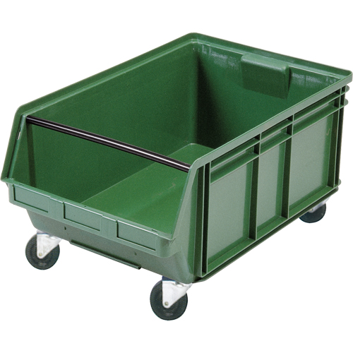 Mobile Giant Stacking Bin, 11-7/8" H x 18-3/8" W x 29" D, 150 lbs. Capacity, Green Helyx Safety & Industrial Supplies