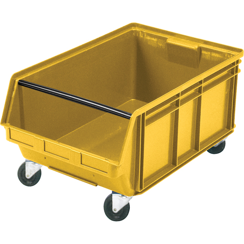 Bac g&eacute;ant empilable et mobile, 11-7/8" ha x 18-3/8" la x 29" p, Capacit&eacute; de 150 lb, Jaune Helyx Safety & Industrial Supplies
