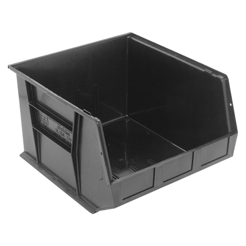 Bacs ultra empilable & suspendable, 16-1/2" la, 11" h x 18" p, Noir Helyx Safety & Industrial Supplies