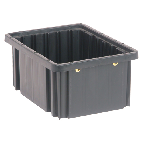 Conductive Dividable Grid Containers, Polypropylene, 8-1/4" W x 10-7/8" D x 5" H, Black Helyx Safety & Industrial Supplies