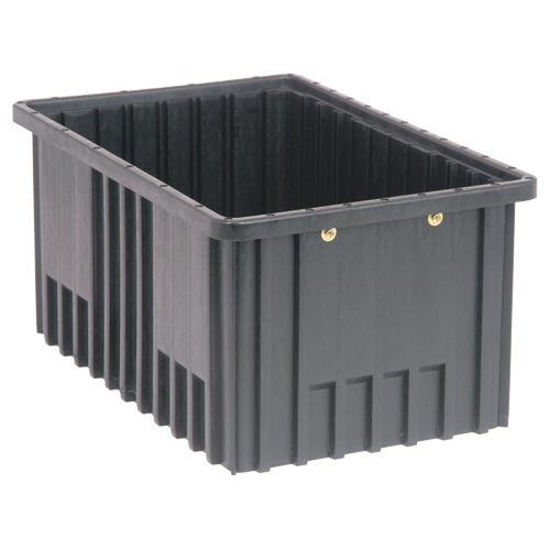 Conductive Dividable Grid Containers, Polypropylene, 10-7/8" W x 16-1/2" D x 8" H, Black Helyx Safety & Industrial Supplies